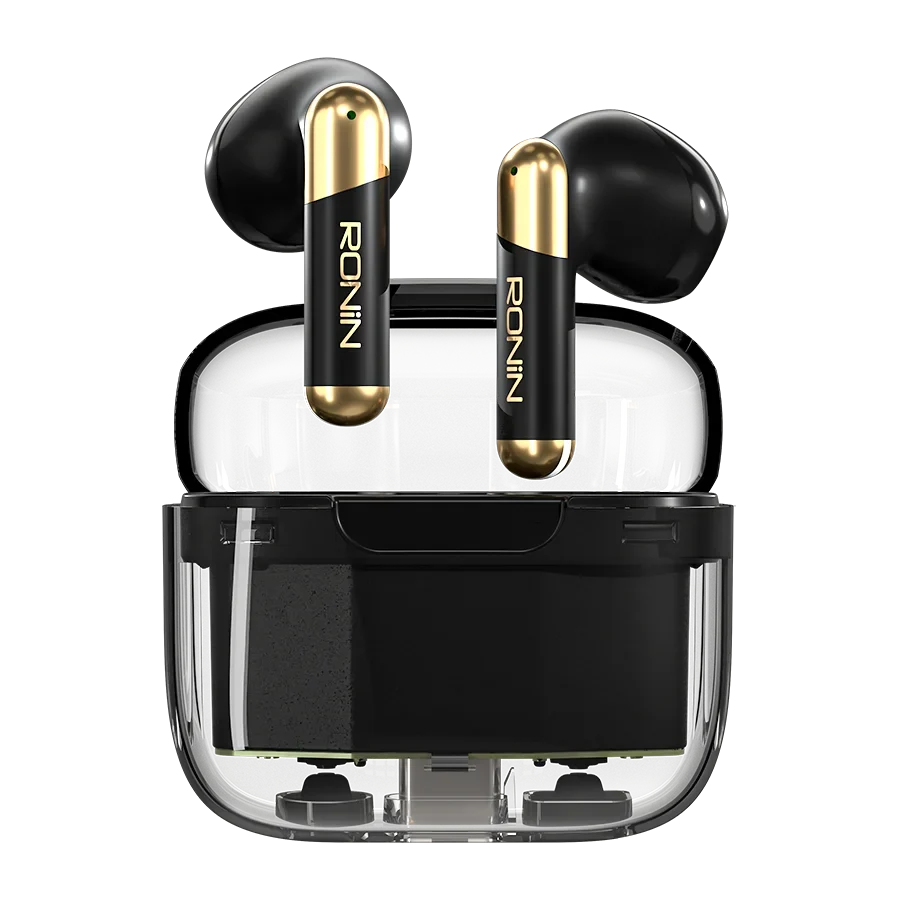 Ronin Snap Transparent Crystal Case Gaming Earbuds